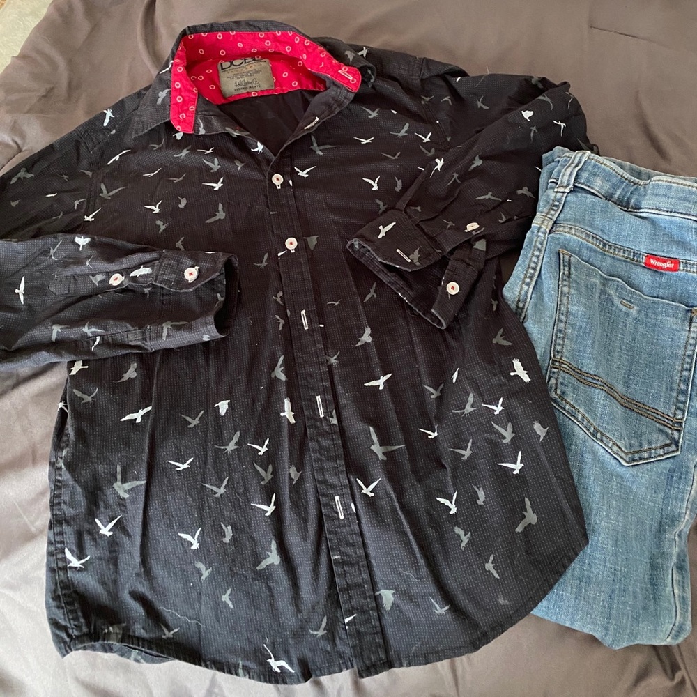 Boys DCBD Button Down Sz M